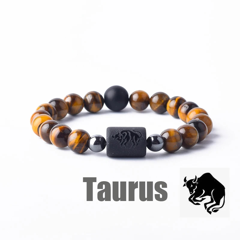 Zodiac Sign Bracelet 12 Constellation Gemini Virgo Libra Friendship Men Jewelry