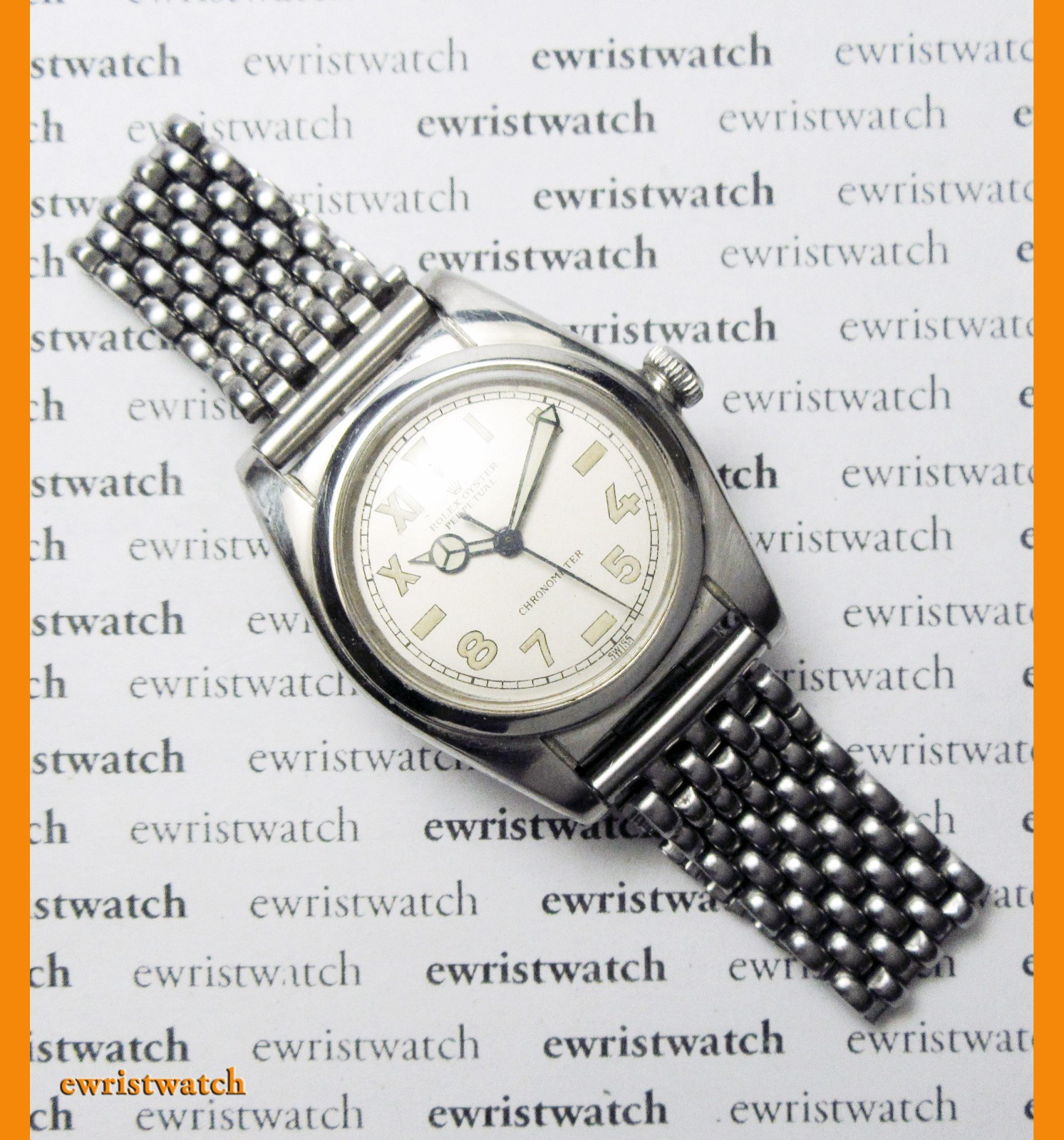 VTG Rolex Oyster Perpetual Chronometer Bubbleback California Dial w/BOR Bracelet