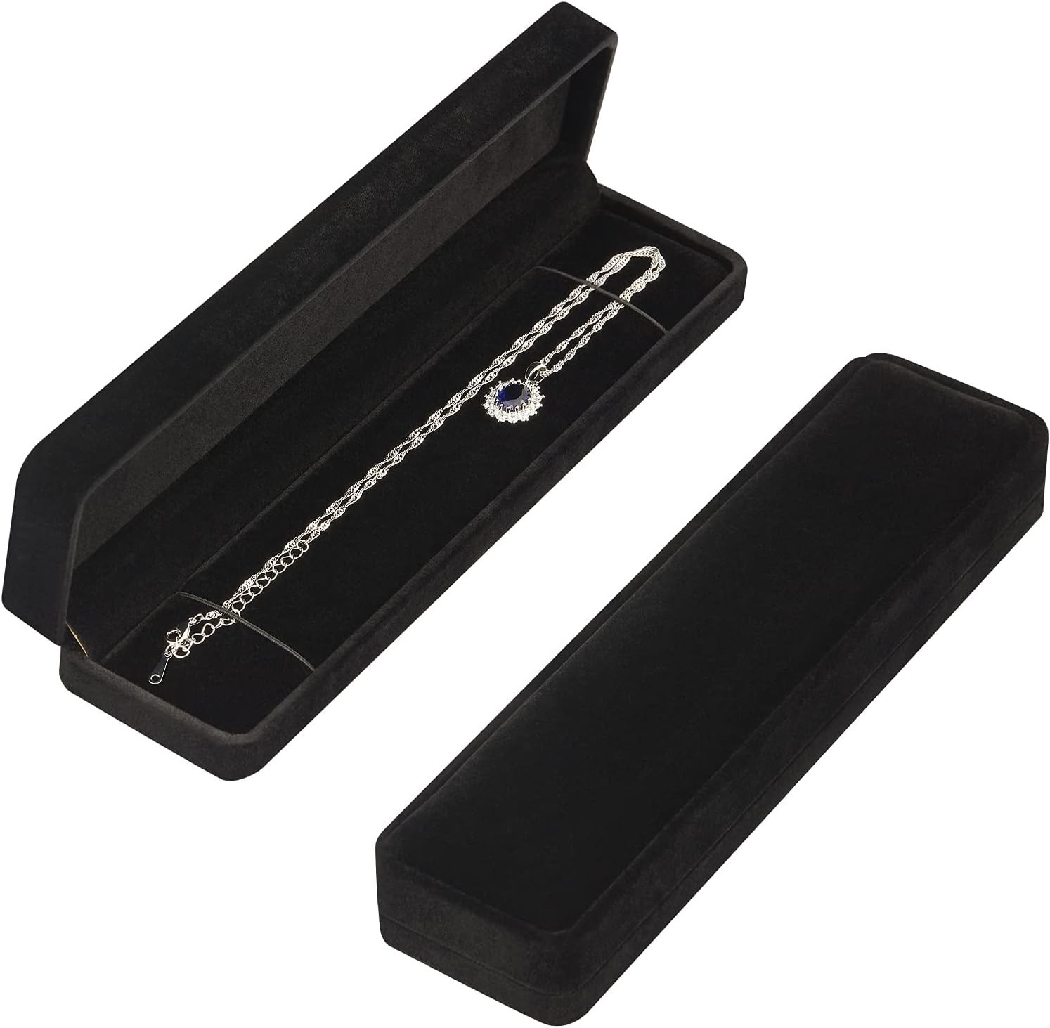 Elegant Velvet Jewelry Box Set – 2 Piece Necklace Gift Set for Special Occasions