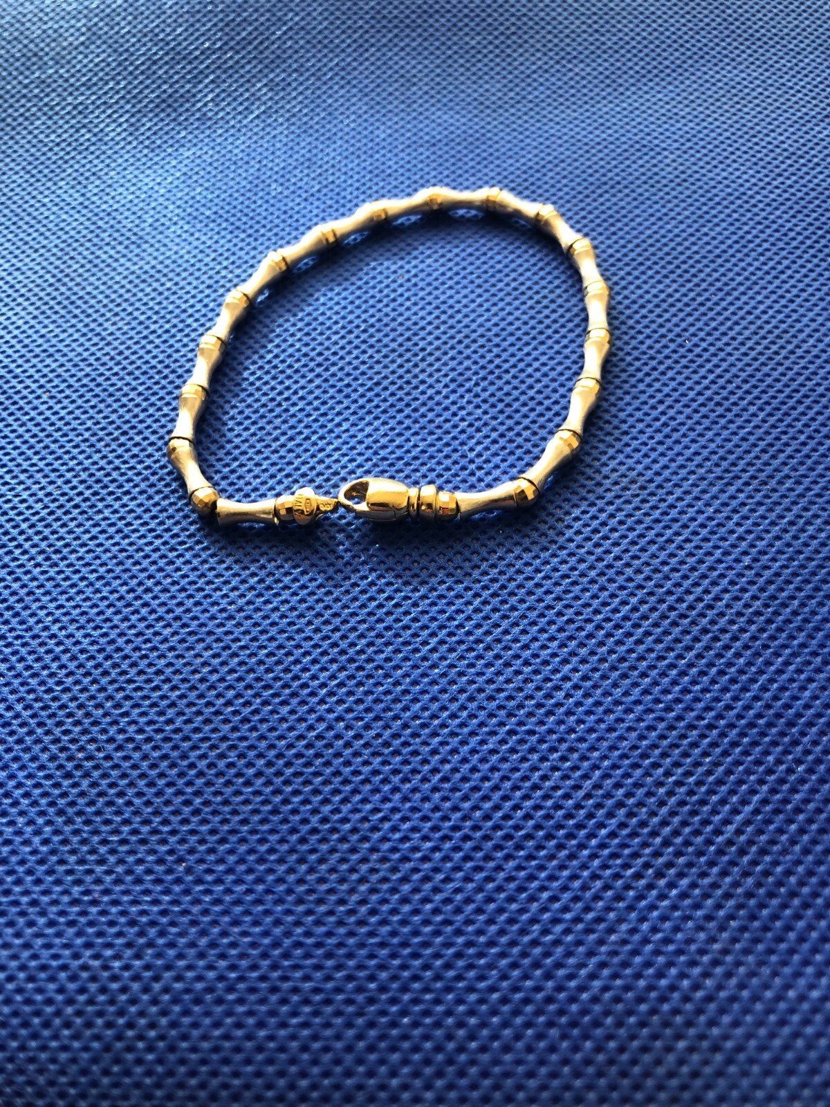 14kt (585 Stamp) Two Tone White & Yellow Gold Italian Bracelet Brand New