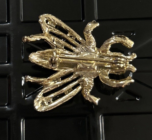 Vintage insect brooch pin multi color rhinestone brooch art nouveau Bee Wasp