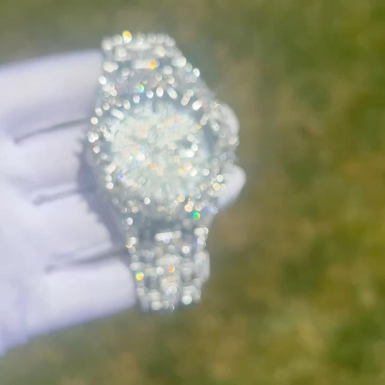 Iced Out Thorn Watch CZ Diamond Luxury Quartz Movement Watch