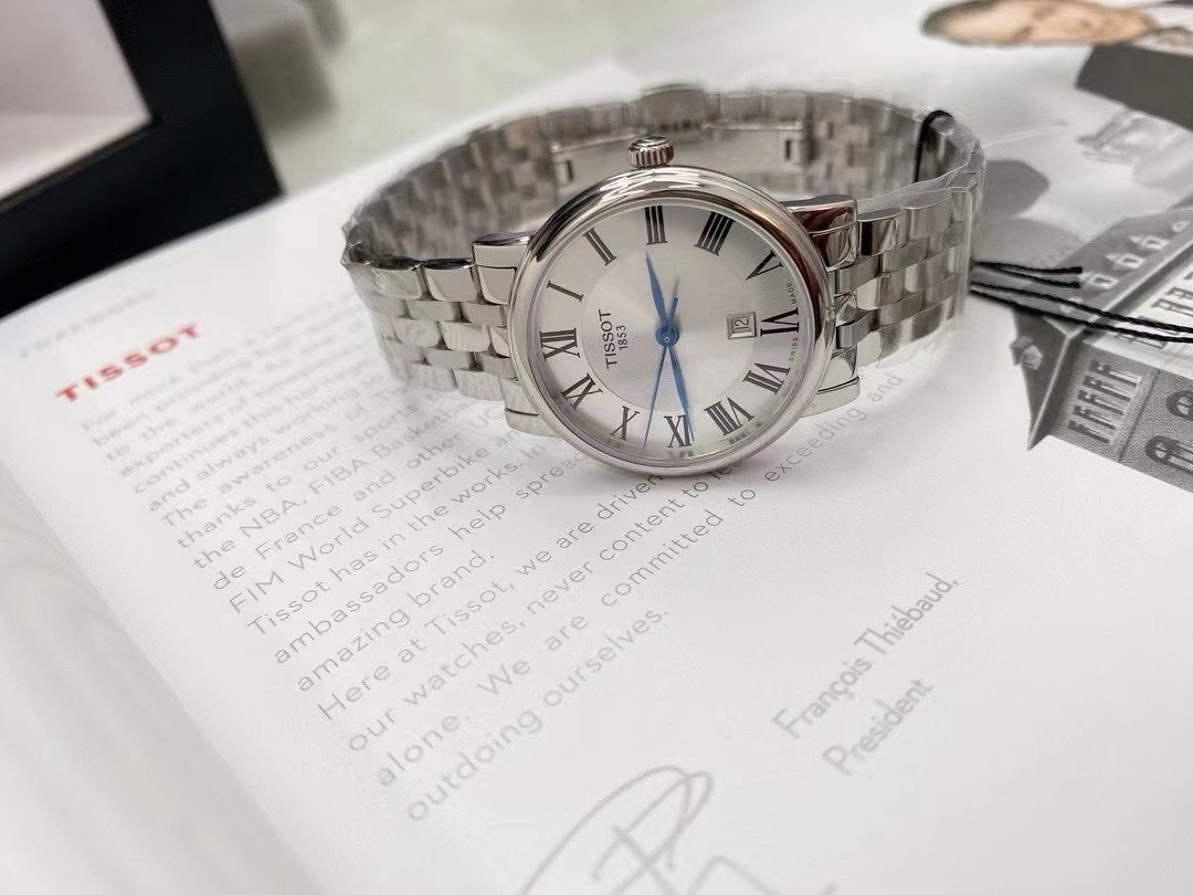 Tissot Carson Women’s Dress Quartz 30mm Silver Dial Steel Bracelet Date Box