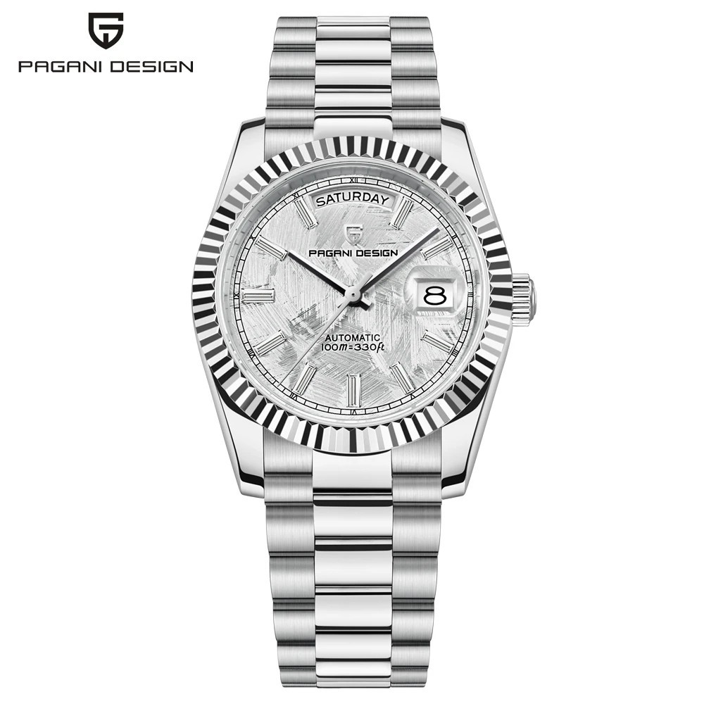 PAGANI DESIGN PD1752 White Dial Automatic Stainless Steel Luxury Men’s Watch