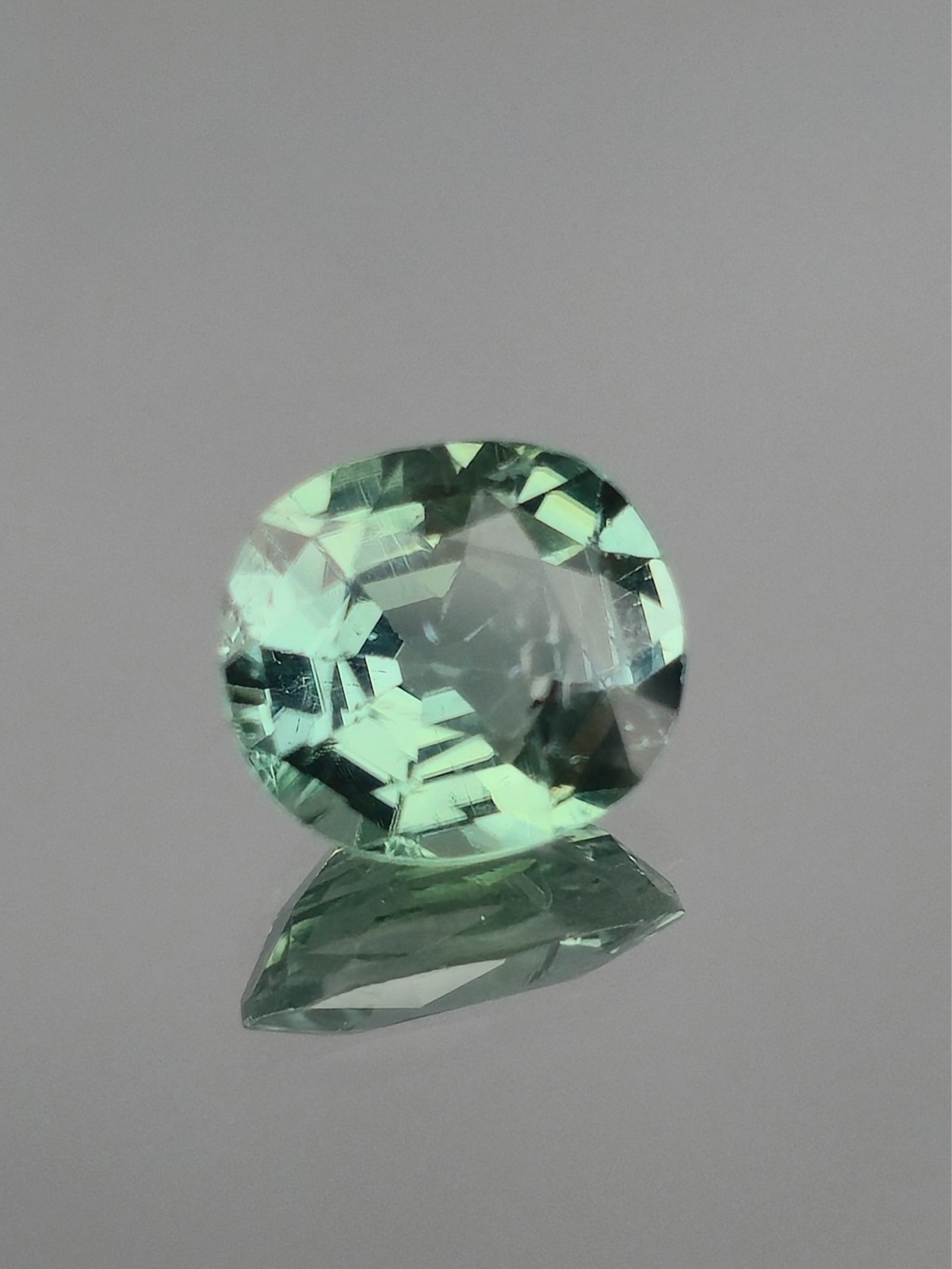 Tourmaline Untreated 1.38 Carat Certified GRA Bluish Green Natural Gemstone