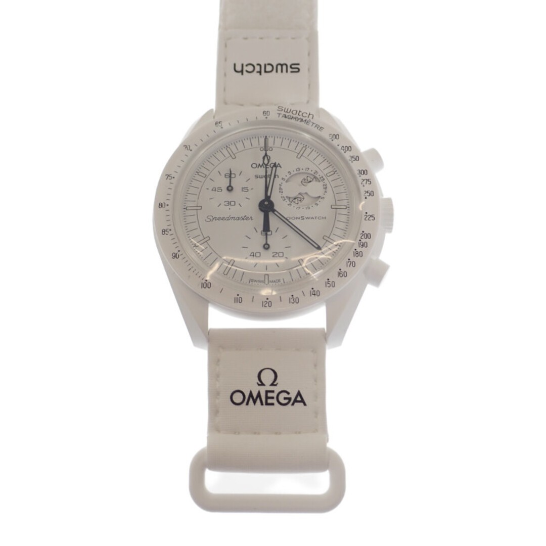 OMEGA SWATCH Mission to the Moonphase Snoopy SO33W700 White Quartz White