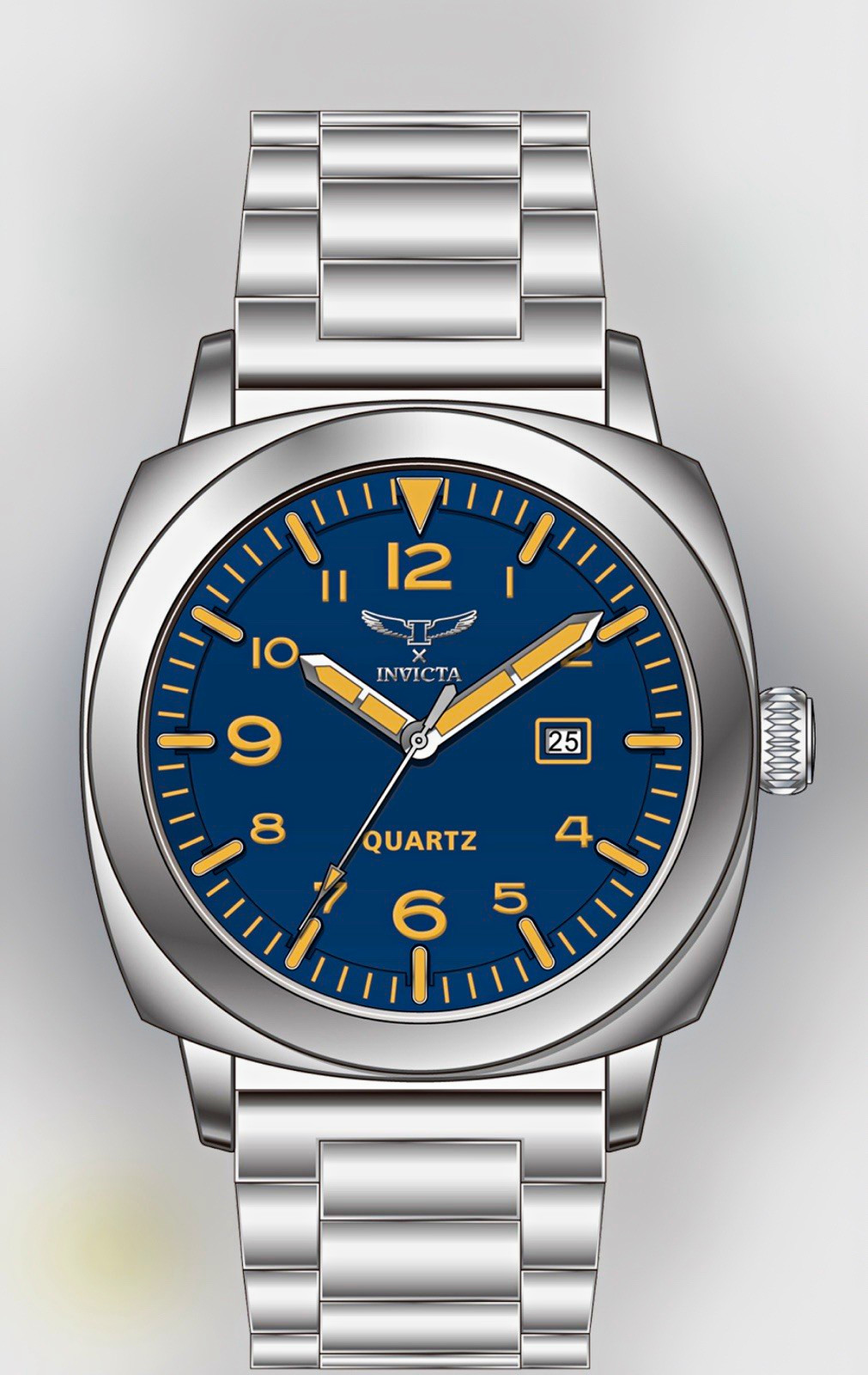 Invicta Specialty Men 44mm Metal Silver Blue dial MG68 Quartz (69631)