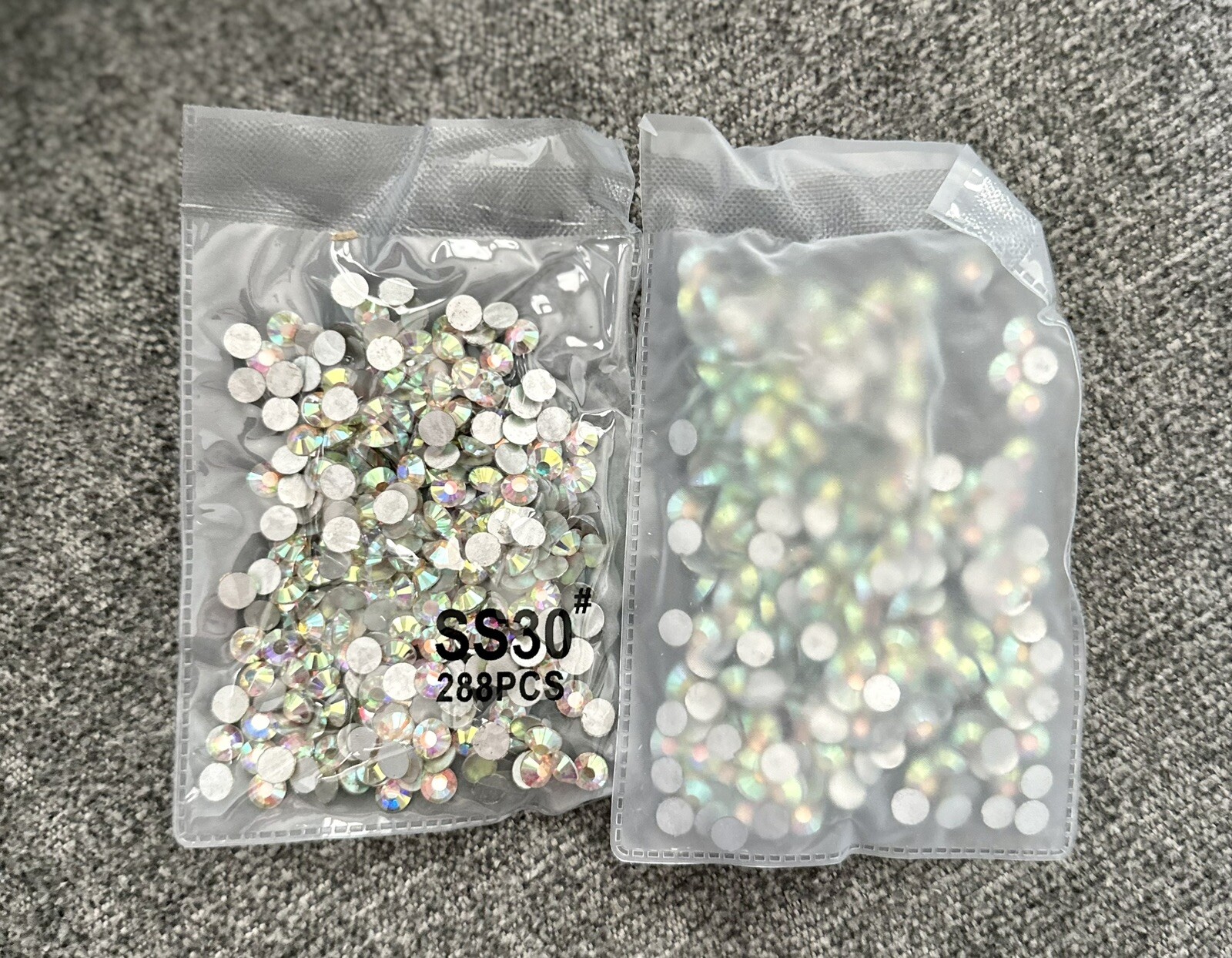 Glass Crystal Rhinestones Flatback madewith Swarovski 30ss AB 2 Gross