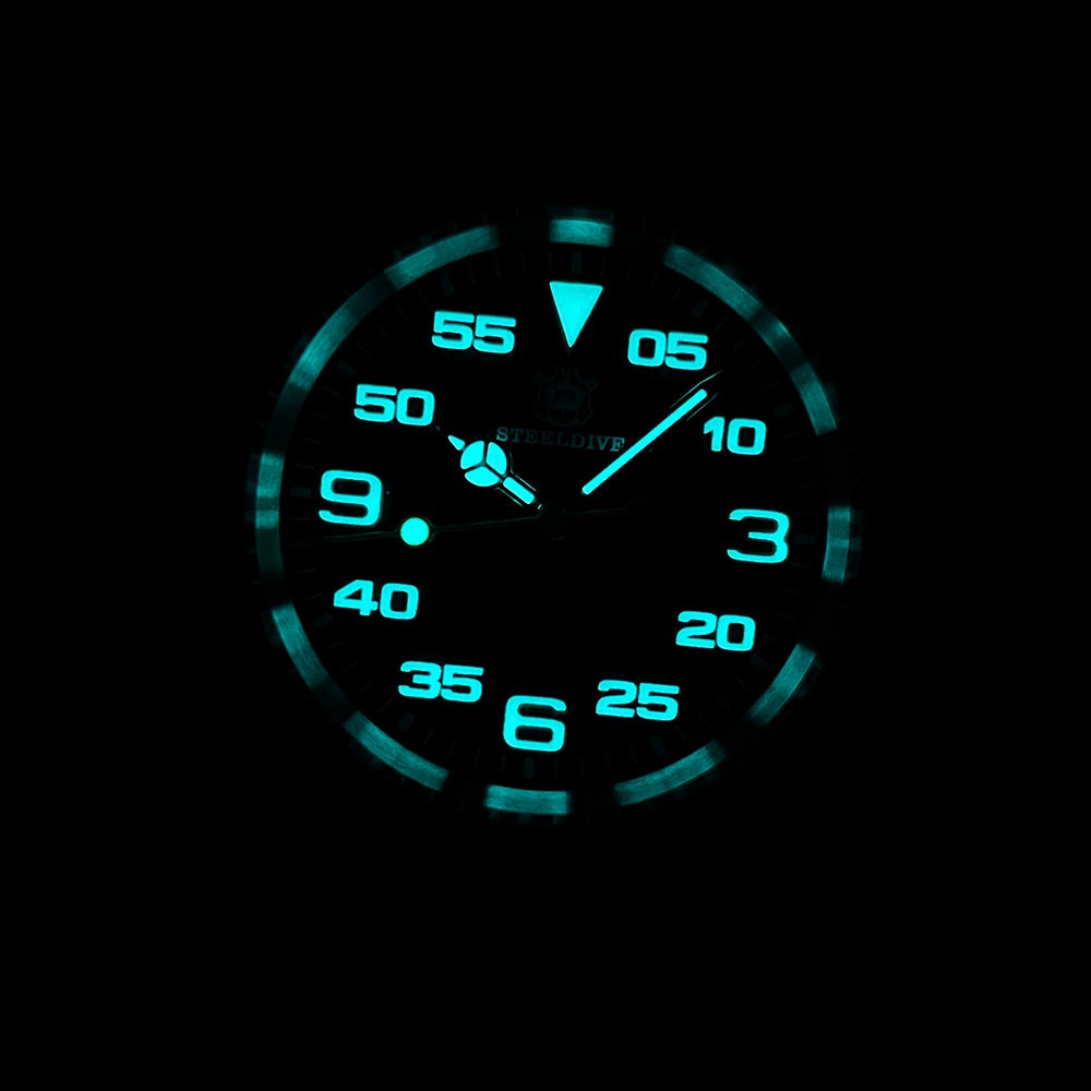 STEELDIVE SD1934K Mens 39mm 200M Automatic Dive Watch NH35 Sapphire Steel