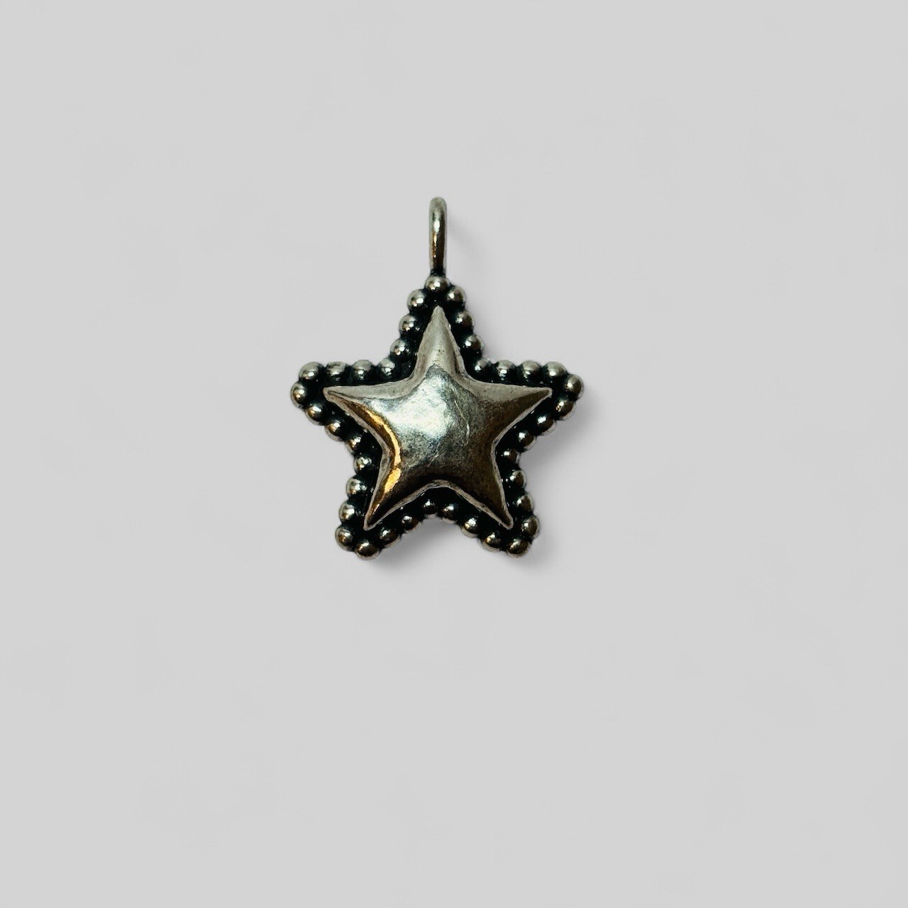 Or Paz Israel Sterling 925 Silver Beaded Outline Star Pendant