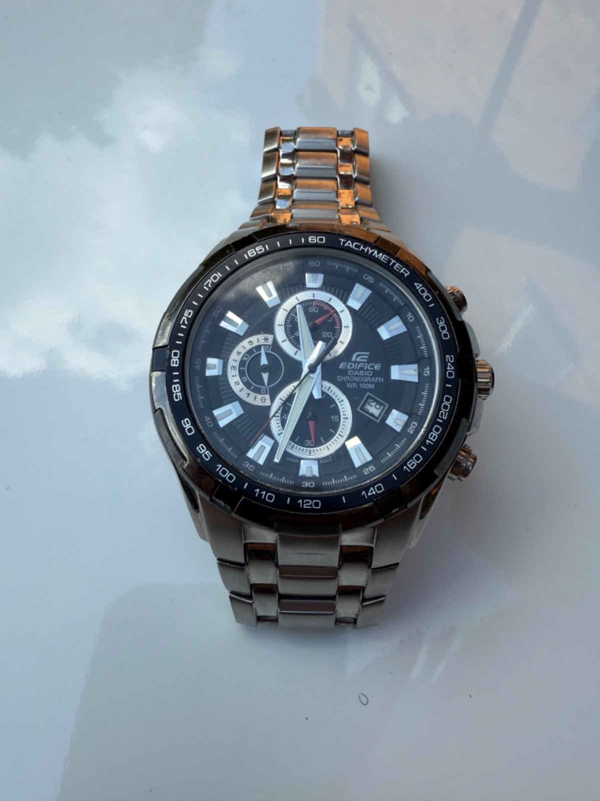 MENS WATCH CASIO EDIFICE 589 CHRONOGRAPH MENS WATER RESISTANT 100M 10BAR