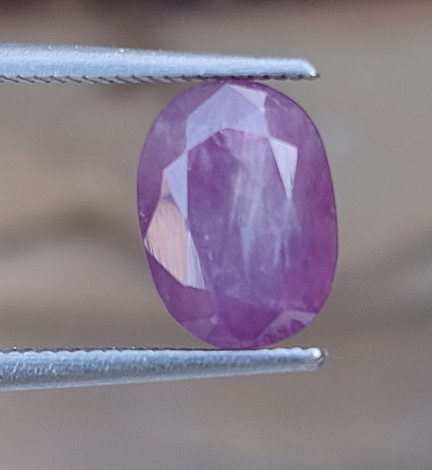 3.22 Ct.Precious Gem! Natural Purplish Pink Sapphire Unheated Kashmir Origi