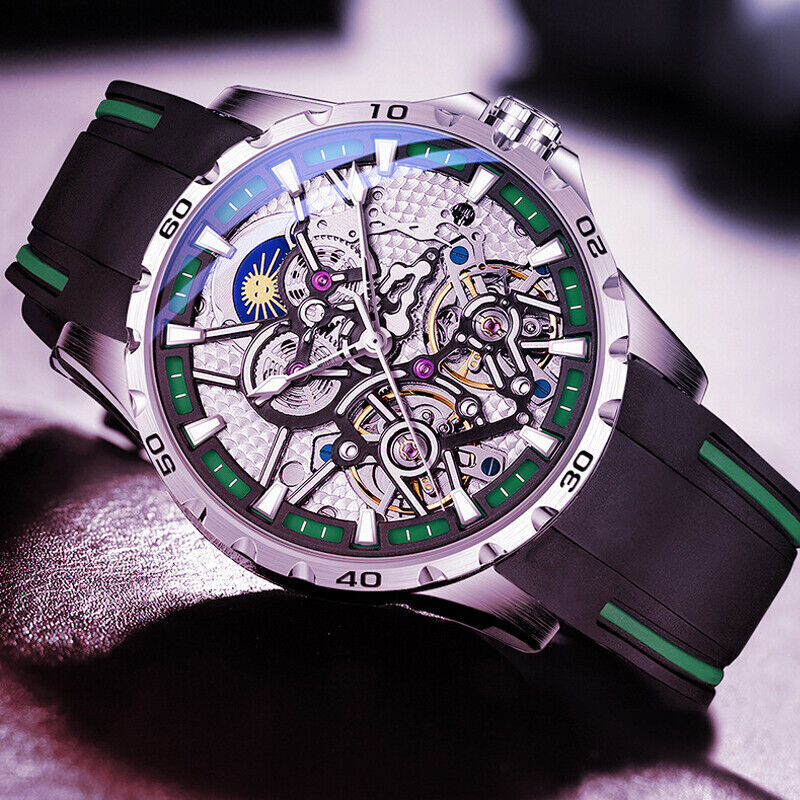 AiLang Men Watch Double Tourbillon Automatic Mechanical Wristwatch