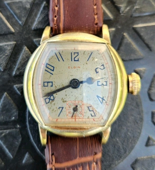 Vtg Elgin 1928 Model 2 Grade 462 *SERVICED* Men’s 29mm Tank Watch 10K RGP 3/0s!!