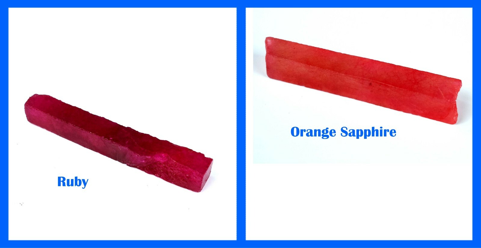 120 Ct Natural Ruby & Orange Sapphire Gemstone Slice Rough Pair SQ142 Best Offer
