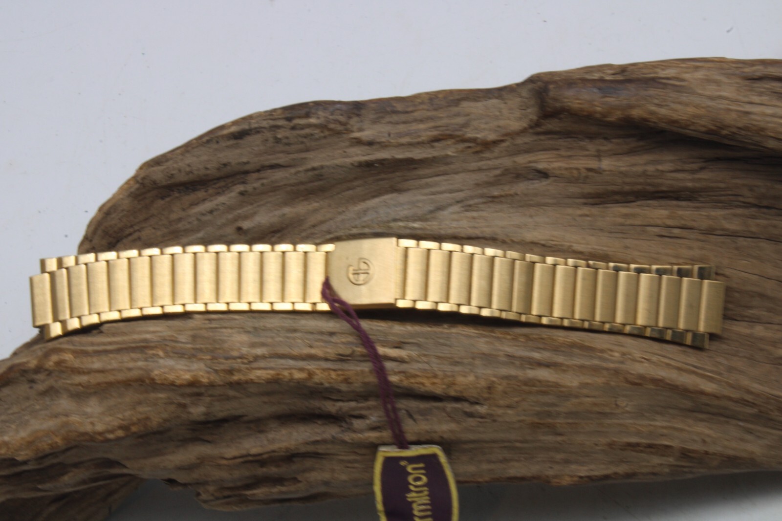 6.5″ GOLD TONE NEW ARMITRON TIMEX WATCH BAND 12.2mm LUG NOS (BQ3)