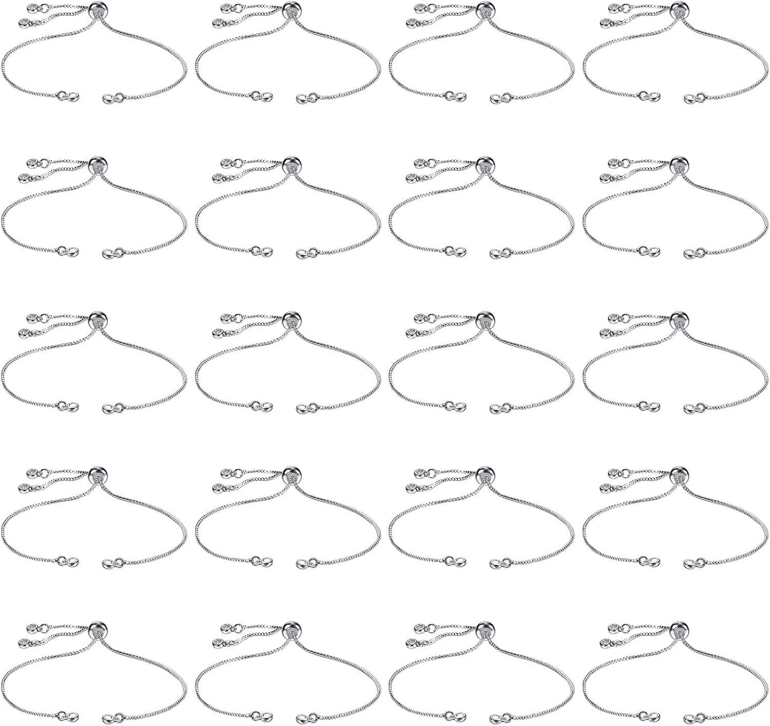 10 Pieces Adjustable Slider Bracelet for Jewelry Making Bracelet Chains for D…