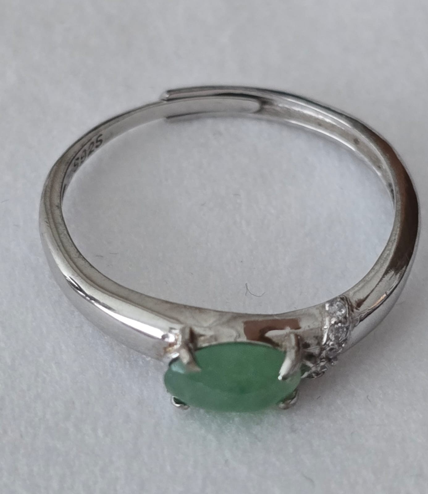 925 Sterling Silver Ring Free Size – Jadeite Burmese Jade (Translucent Lavender)