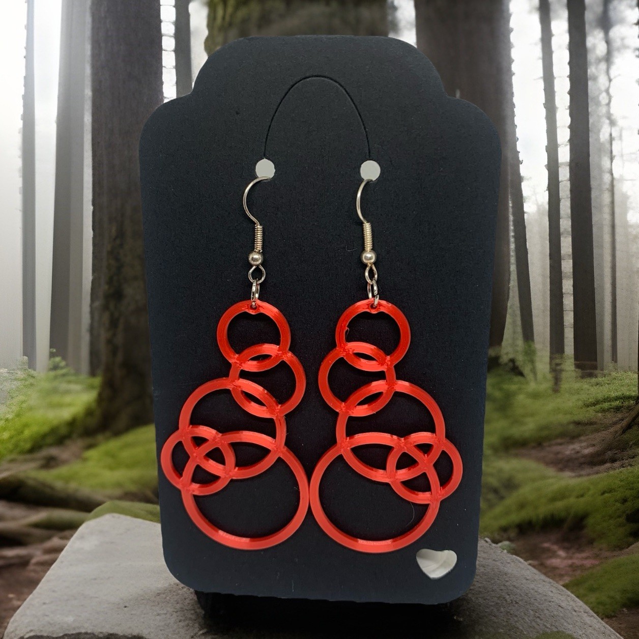 Pair of 3D Printed Statement Earrings – Bold, Lightweight & Colorful Jewelry