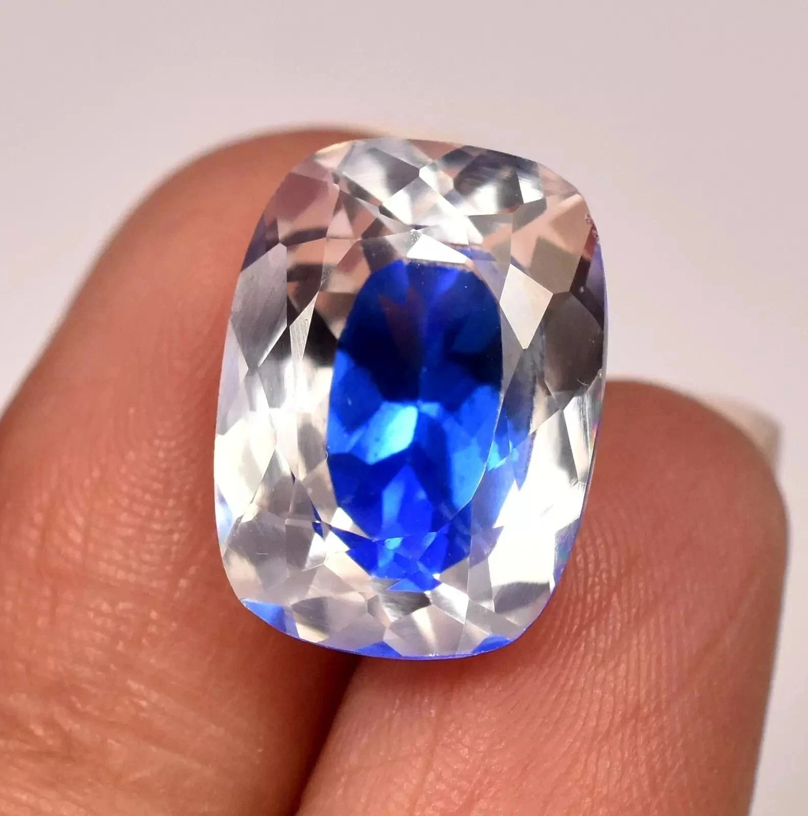 9.50 Ct Natural Pitambari Bi-Color Sapphire Cushion Cut Certified Gemstone