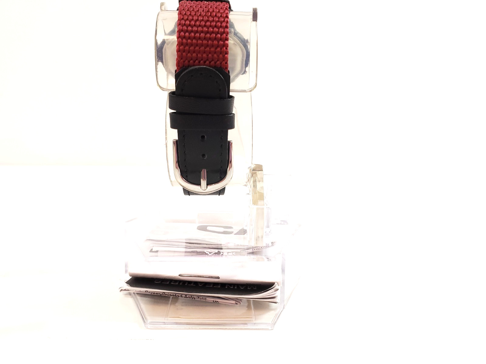 Vintage NOS Casio 1602 LW-22H Illuminator Womens Maroon Red Watch