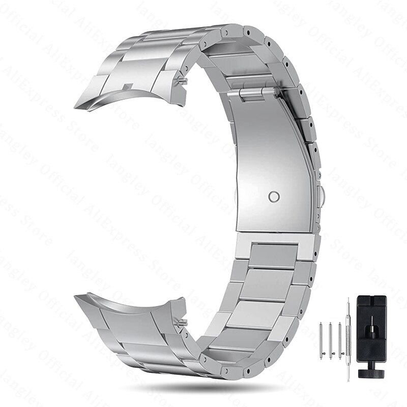 No Gaps Titanium Watch Band for Samsung Galaxy Watch 5/4 40/44mm Metal Strap