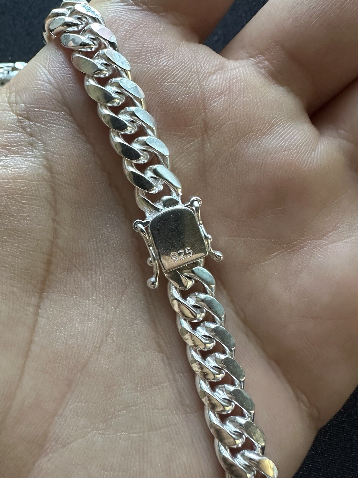 New Unisex Sterling Silver 24″ Long 9mm Miami Cuban Link Chain Necklace 114g