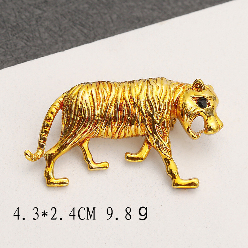 Fashion Women Men Tiger Leopard Vintage Brooch Pins Animal Unisex Coat Pin Gift