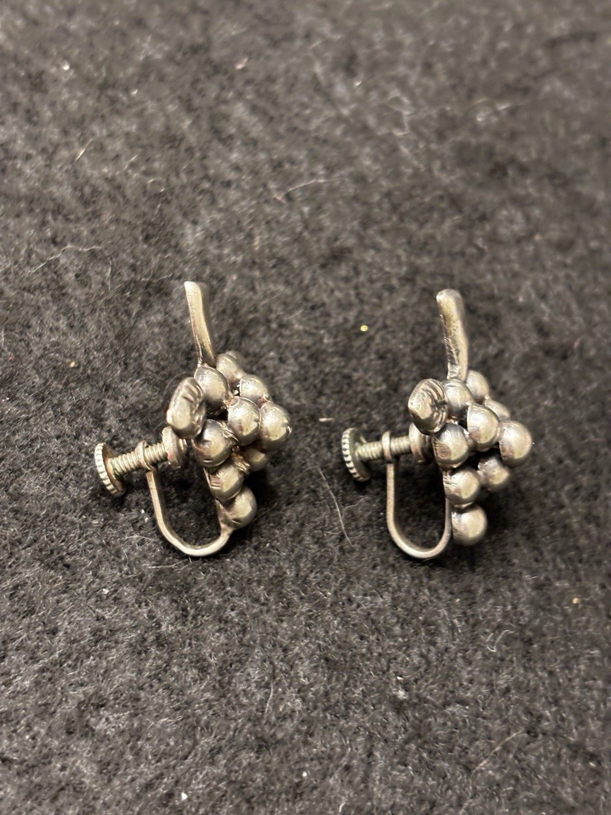 ICONIC VINTAGE MEXICO STERLING 925 GRAPE PIN & EARRINGS SET *10.7 gm*