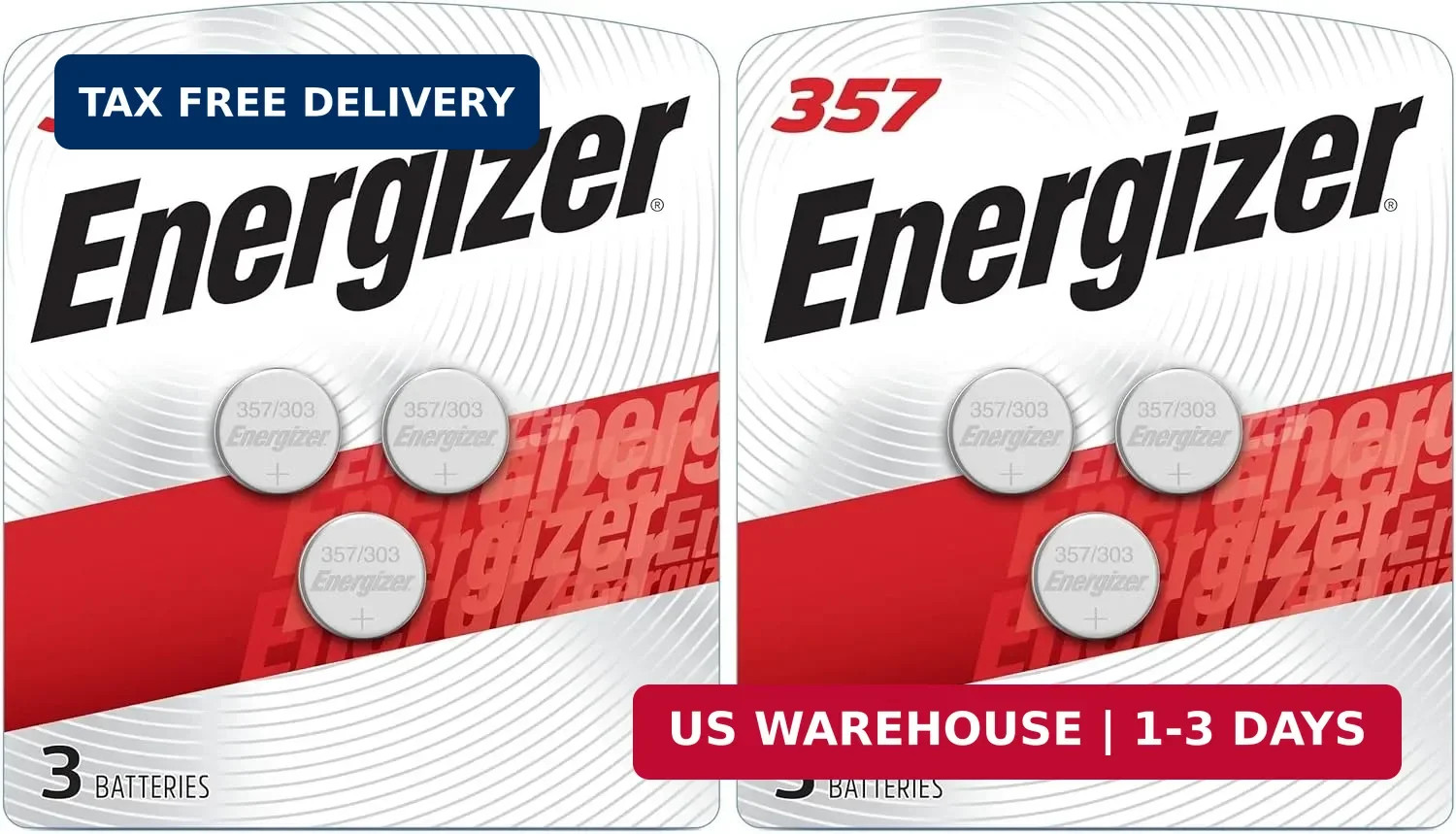 Energizer LR44 Battery, Silver Oxide 303, 357, AG13, or SR44 1.5 Volt Batteries