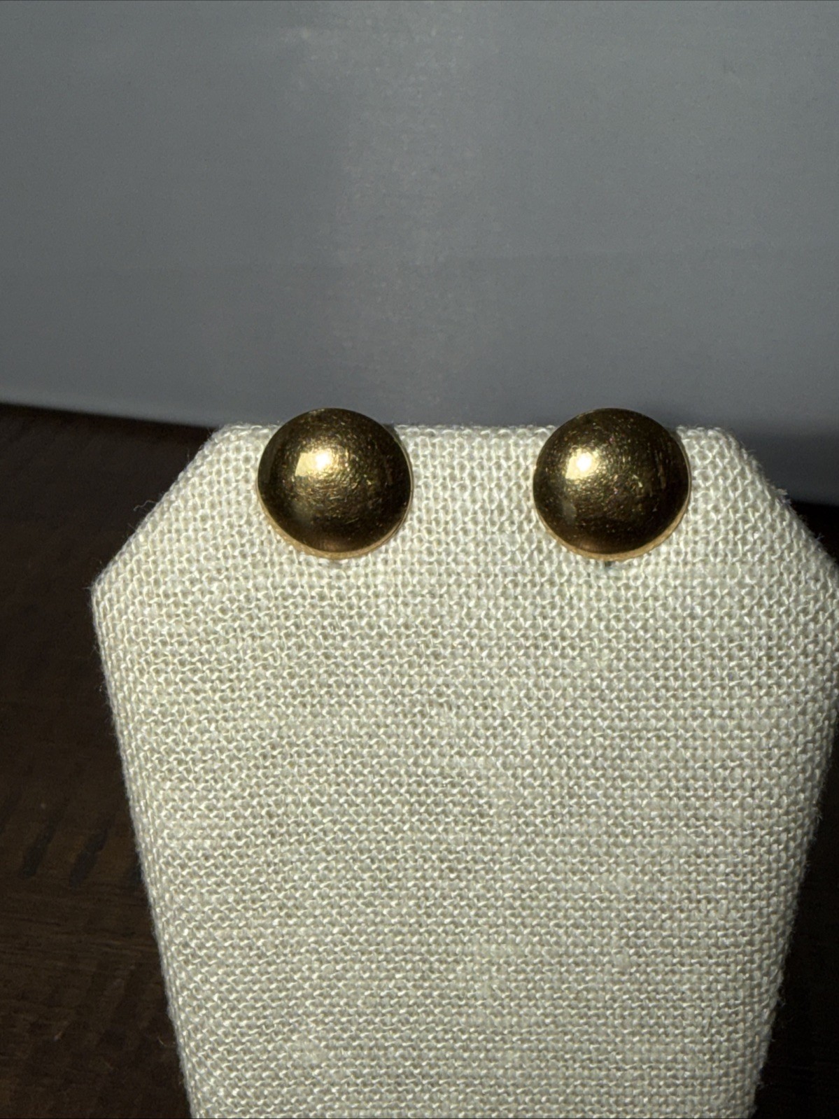 Vtg Ballou B.A.B. Stud Button Earrings Gold Plated 1/20 12K GF with 14K posts