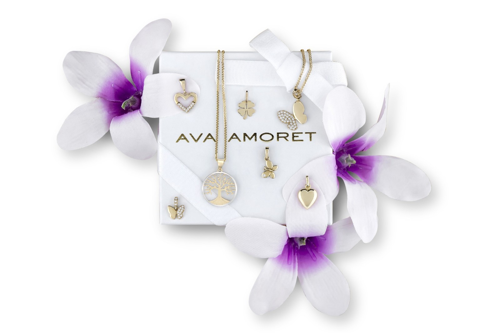 14k solid gold pendant four leaf clover pendant gift for birthday anniversary