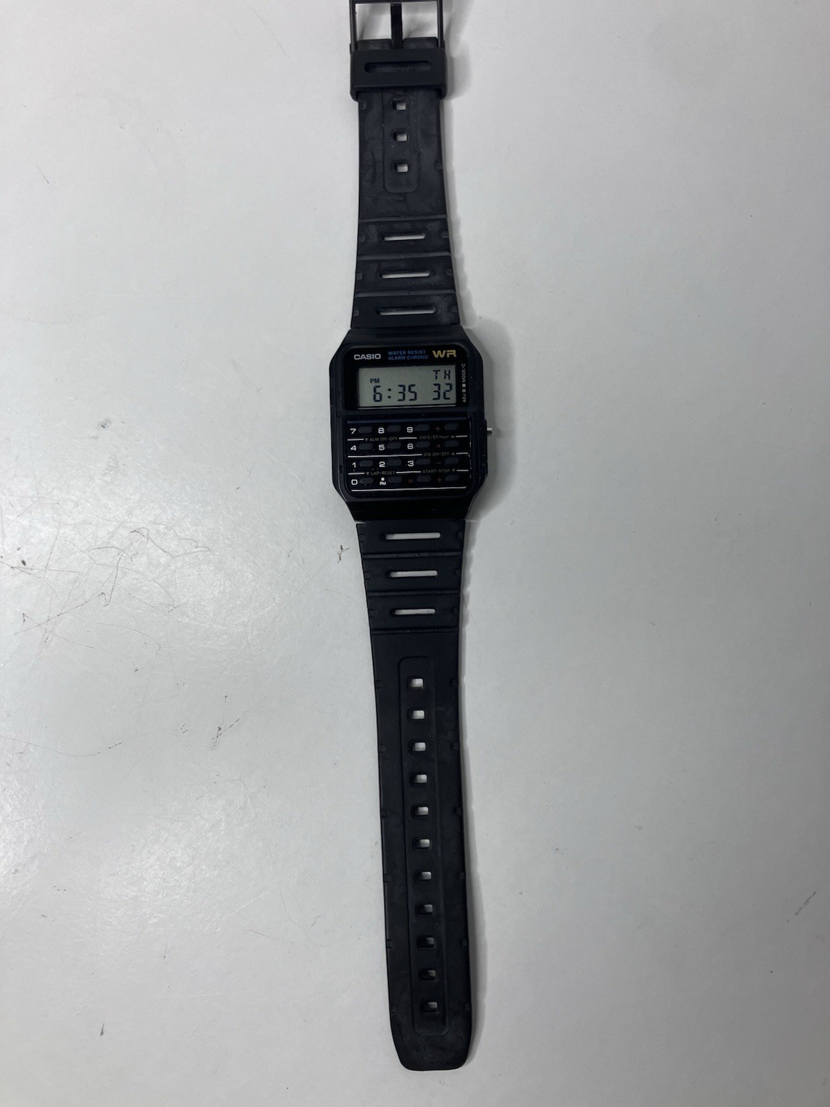 Vintage Casio 3208 CA-53W Calculator Watch Digital Alarm Chrono Stranger Things