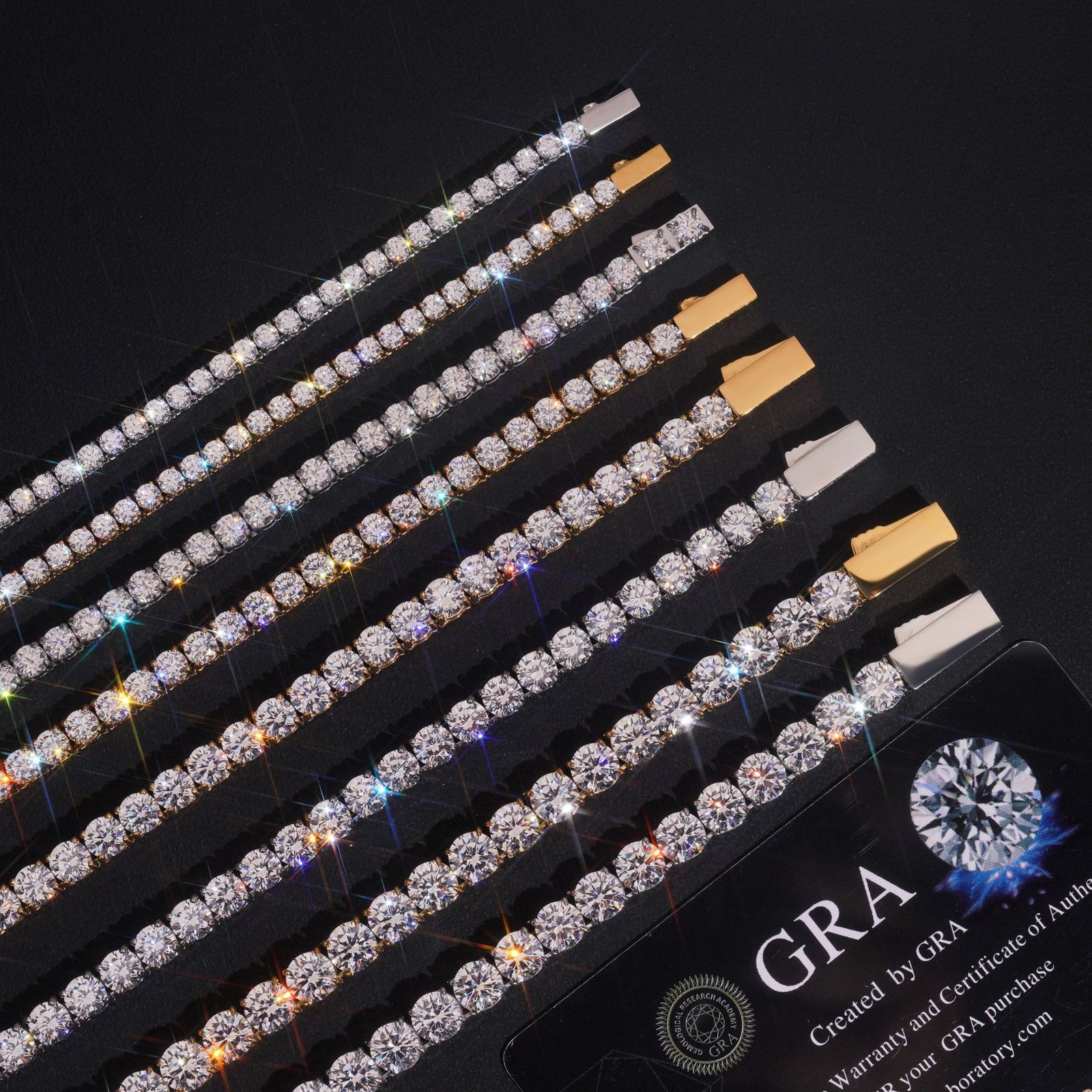 3-6mm 16-24″ Round Cut Zircon Tennis Chain 316L Stainless Steel Necklace Hip-hop