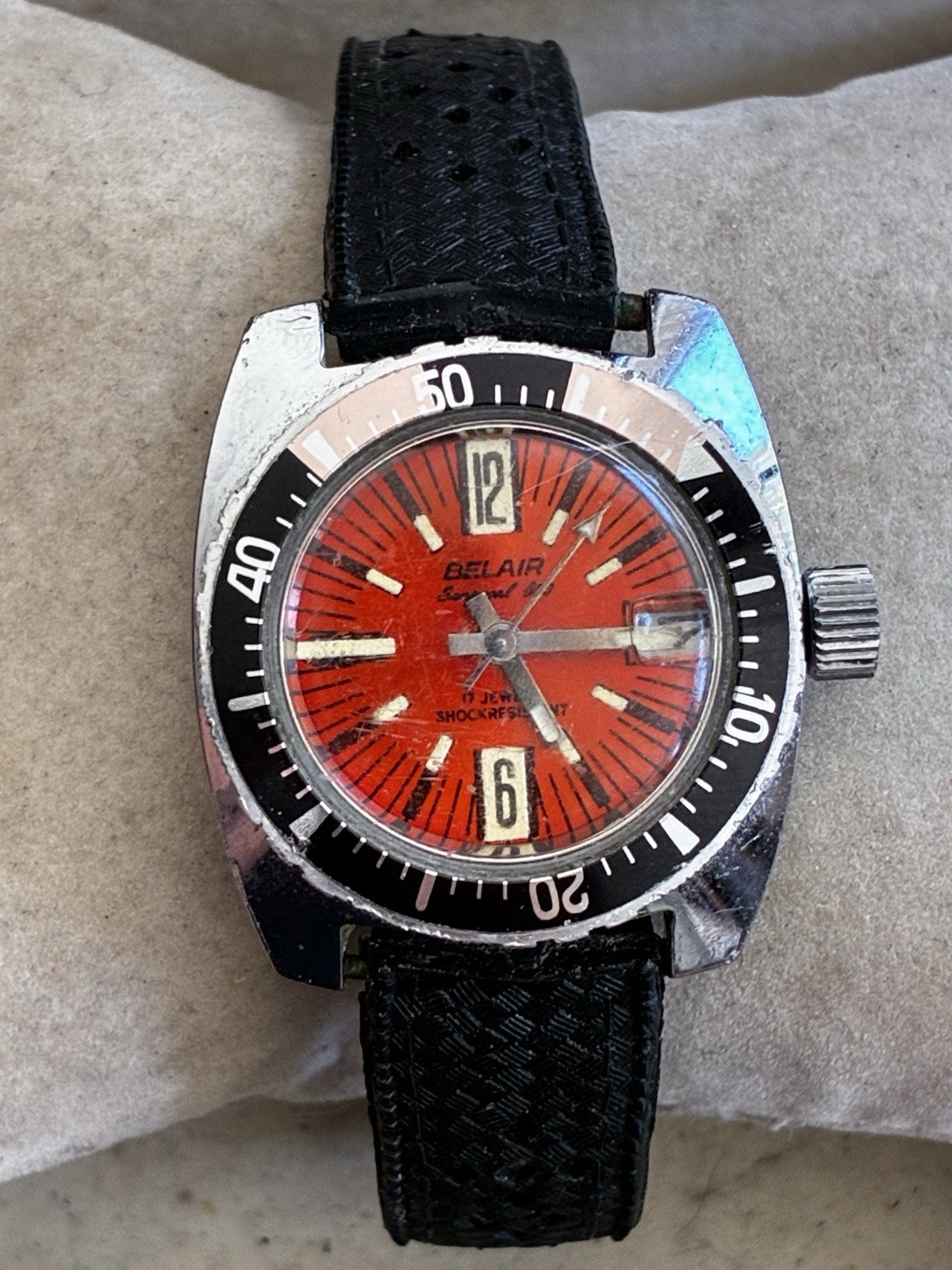 Vintage 1960’s Belair Seapearl 600 French tested 10 ATM 1552 All SS Skin Diver