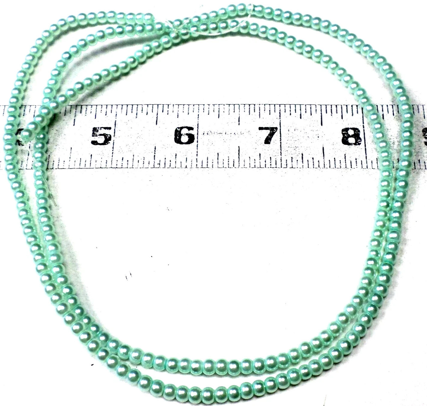 32″ Strand 234 Vintage Czech 4mm Druk Aqua Green Blue Round Glass Pearls /Beads