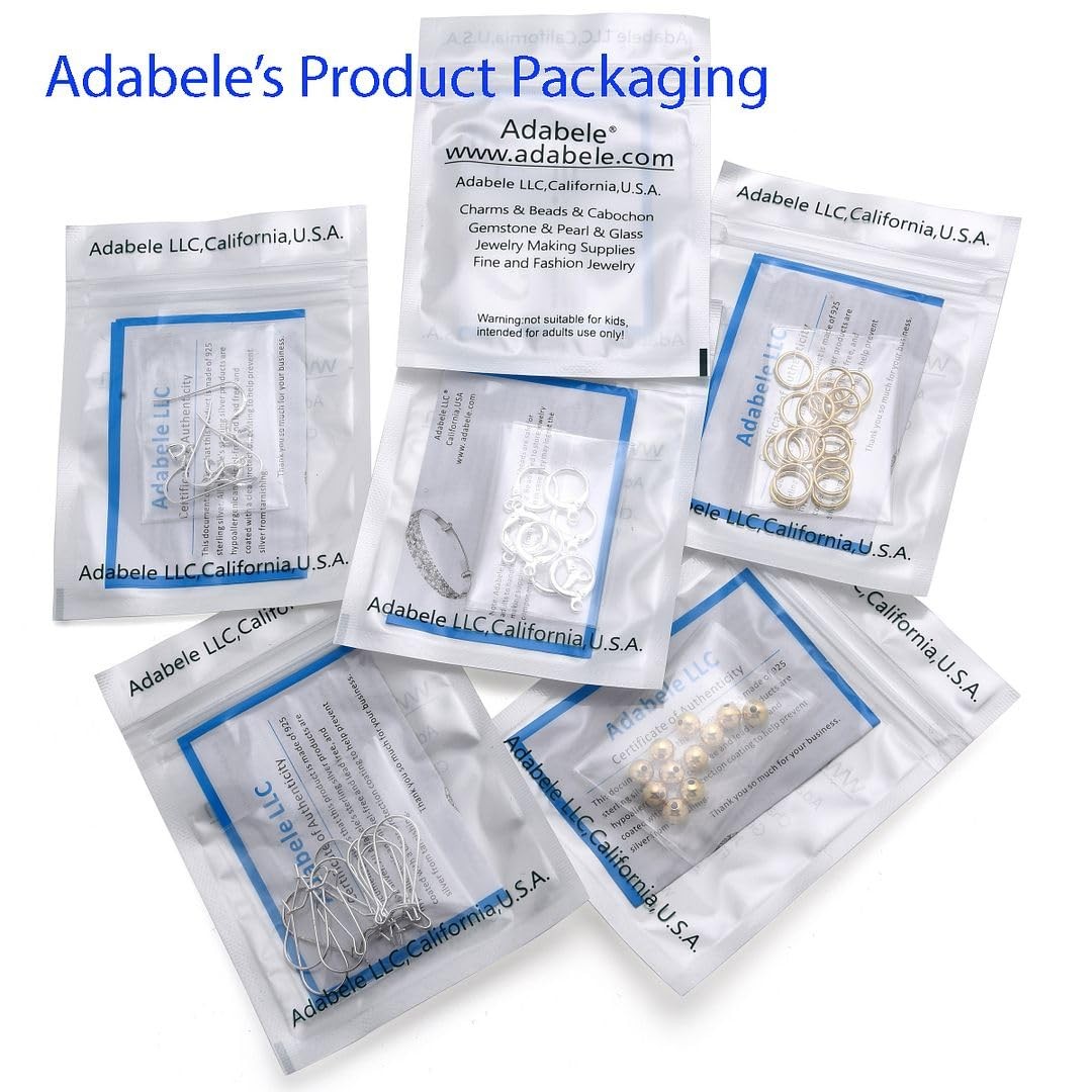 3pcs Adabele Real Gold Sterling Silver Chain Extender Clasp 2″ 4″ 6 inch