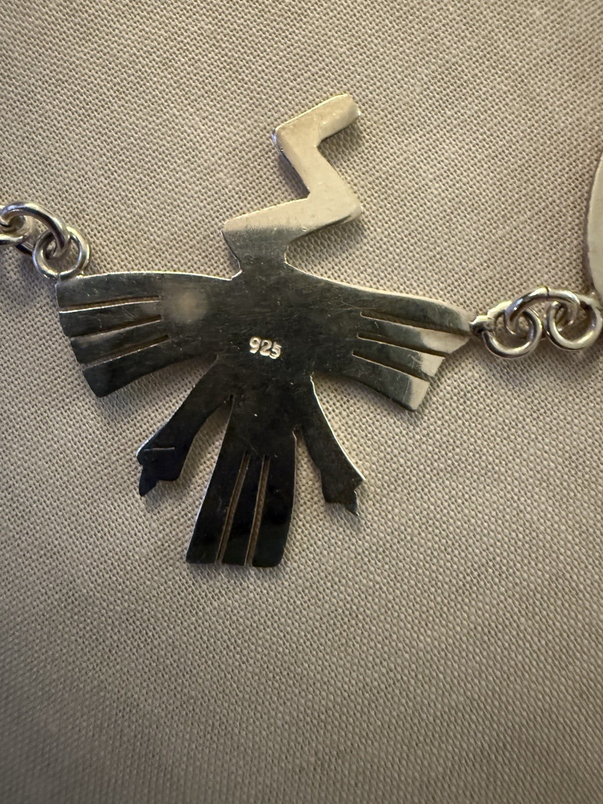 Spirit Animals 🐒🕷️🦇🪶18” Artisan Nazca lines Design Sterling Peru Necklace
