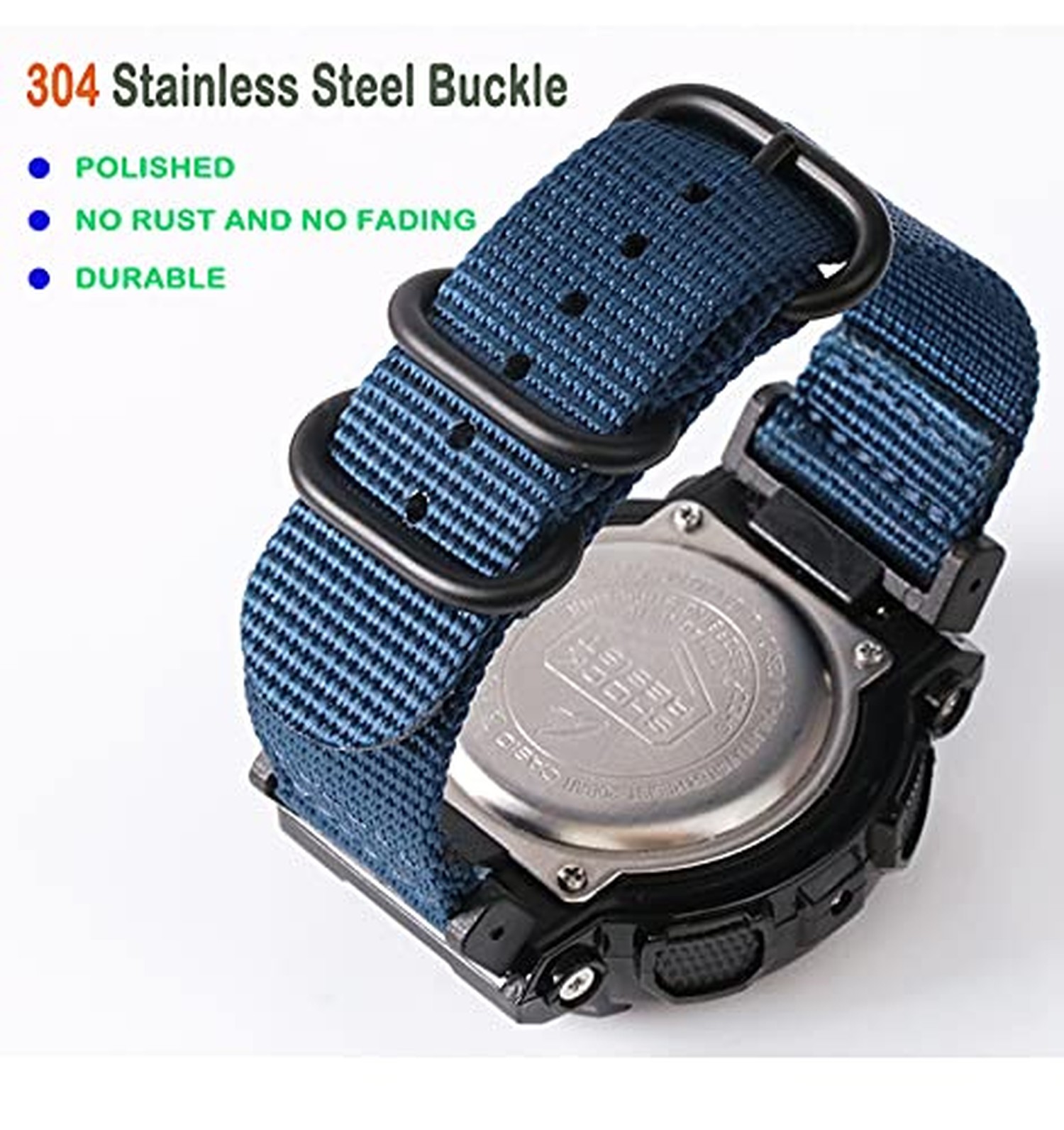 Nylon Replacement Strap for Casio G-Shock Watch Model DW-5600E, DW-5600, DW-5…