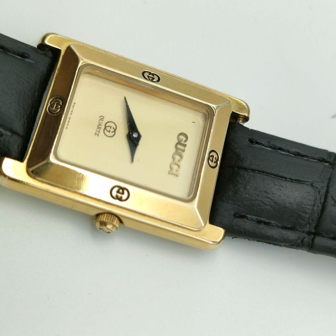 GUCCI Gucci 4100L Quartz Gold Dial Square Working