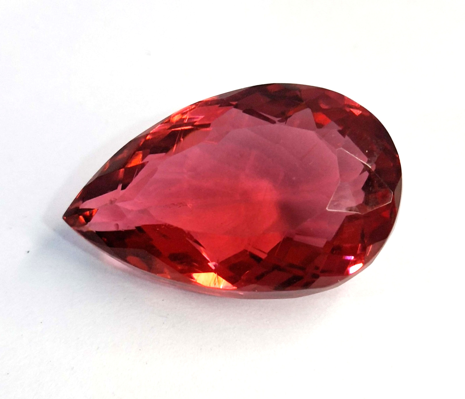 Rubellite Tourmaline Natural 61-63 Ct Pear Cut Certified Loose Gemstone SP737