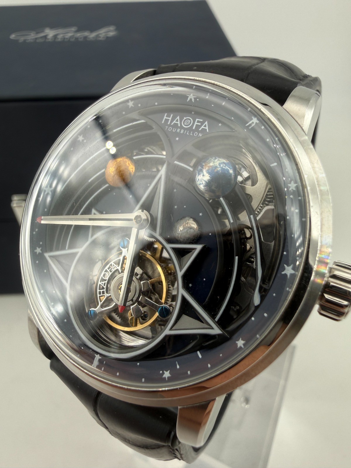 HAOFA Tourbillon 3D Galaxy Double Barrel Crystal Bezel Automatic Tou Ref. 2268