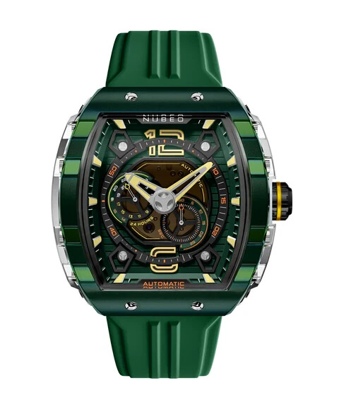 Nubeo Magellan Dark Green 24 HR Automatic Watch