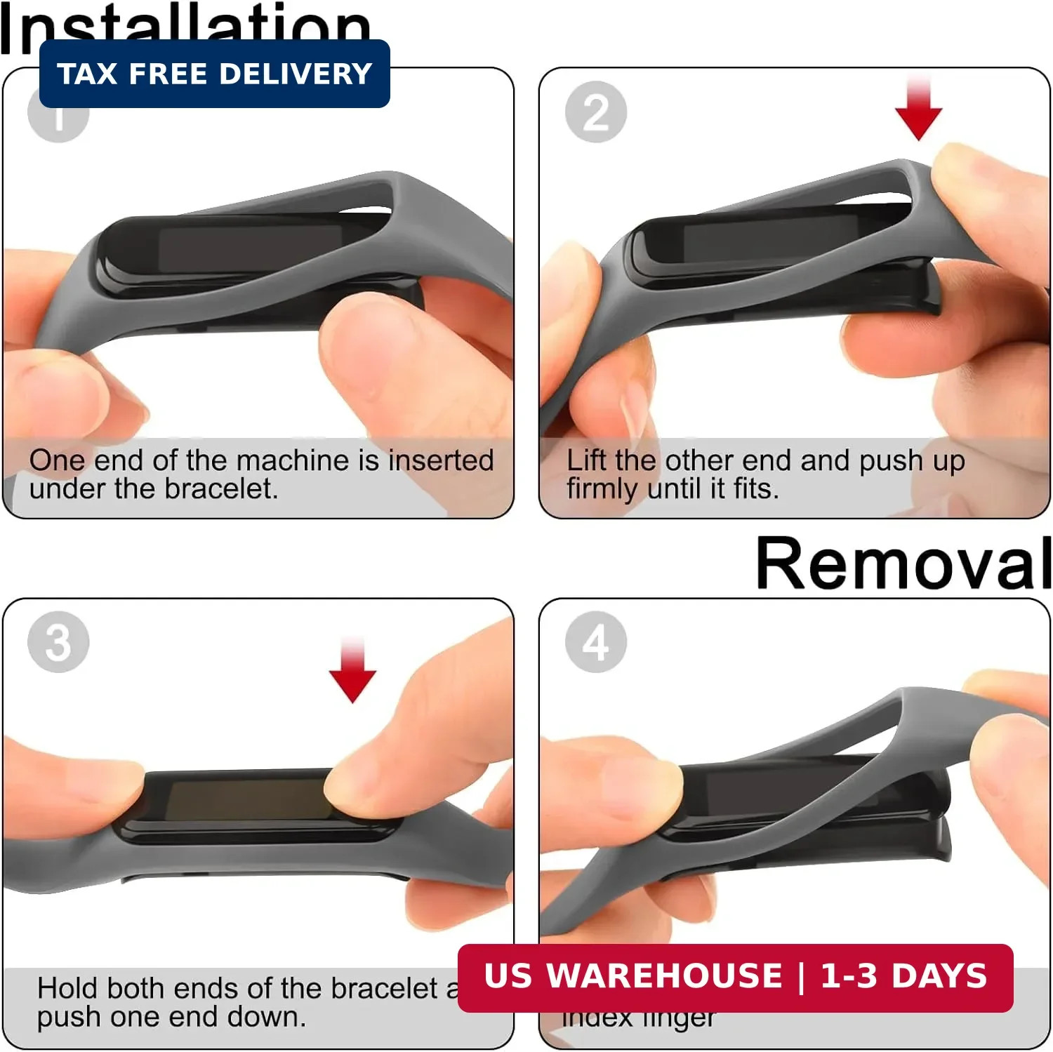 Wanme Replacement Bands for Samsung Galaxy Fit 2 Band Women Men, 3 PACK Silicone