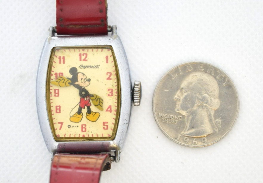 Vintage 1940s Ingersoll Mickey Mouse Watch – For Parts or Repair – AS IS