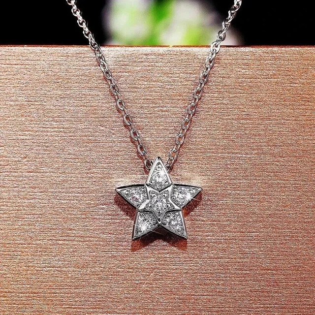 1.30Ct Round Cut Lab Created Diamond Star Women’s Pendant 14k White Gold Plated