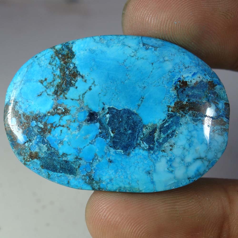 Natural Tibet Turquoise Oval Cabochon Gemstone 99.20Cts 31x 45x 06mm