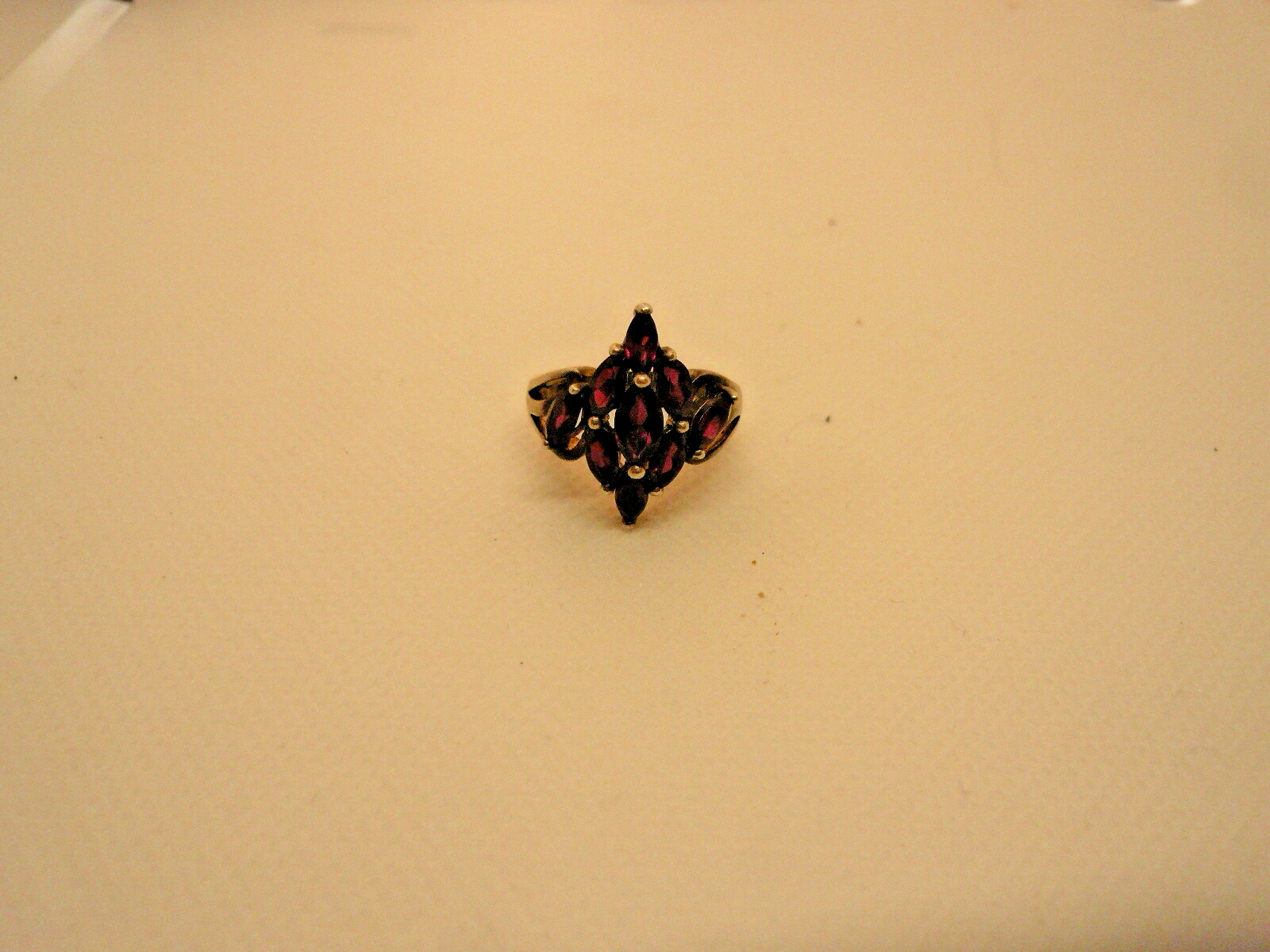 NV Navada Silver Hematite Cocktail Ring Size 6