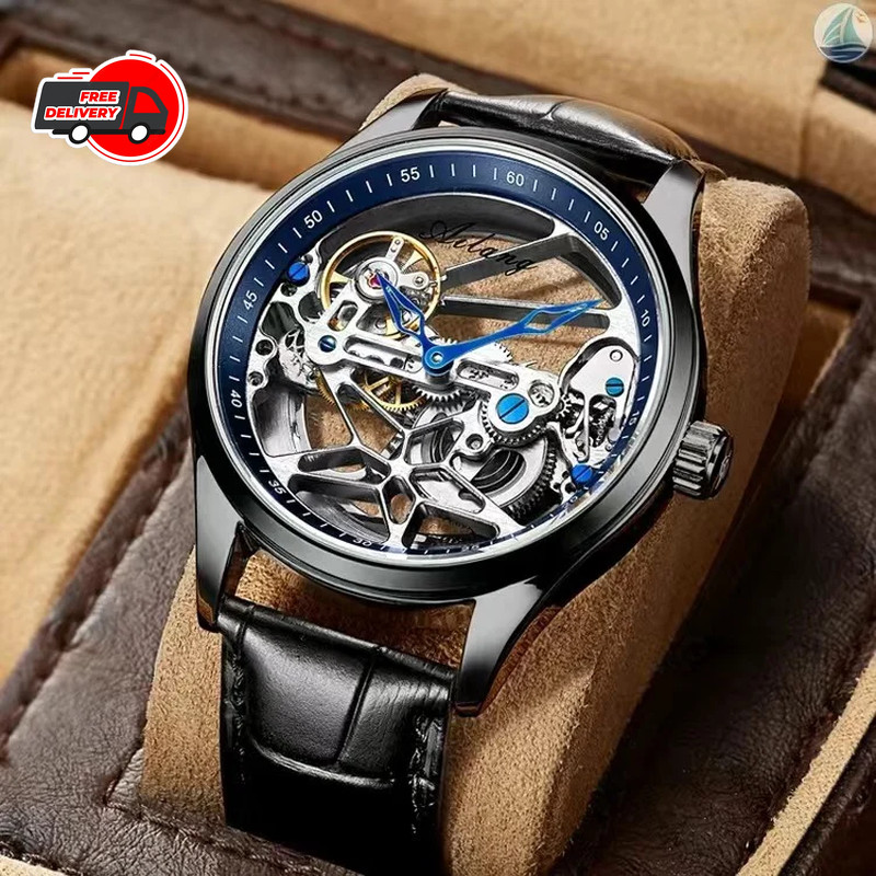 AILANG Skeleton Mechanical Mens Watches Top Brand Luxury Steampunk