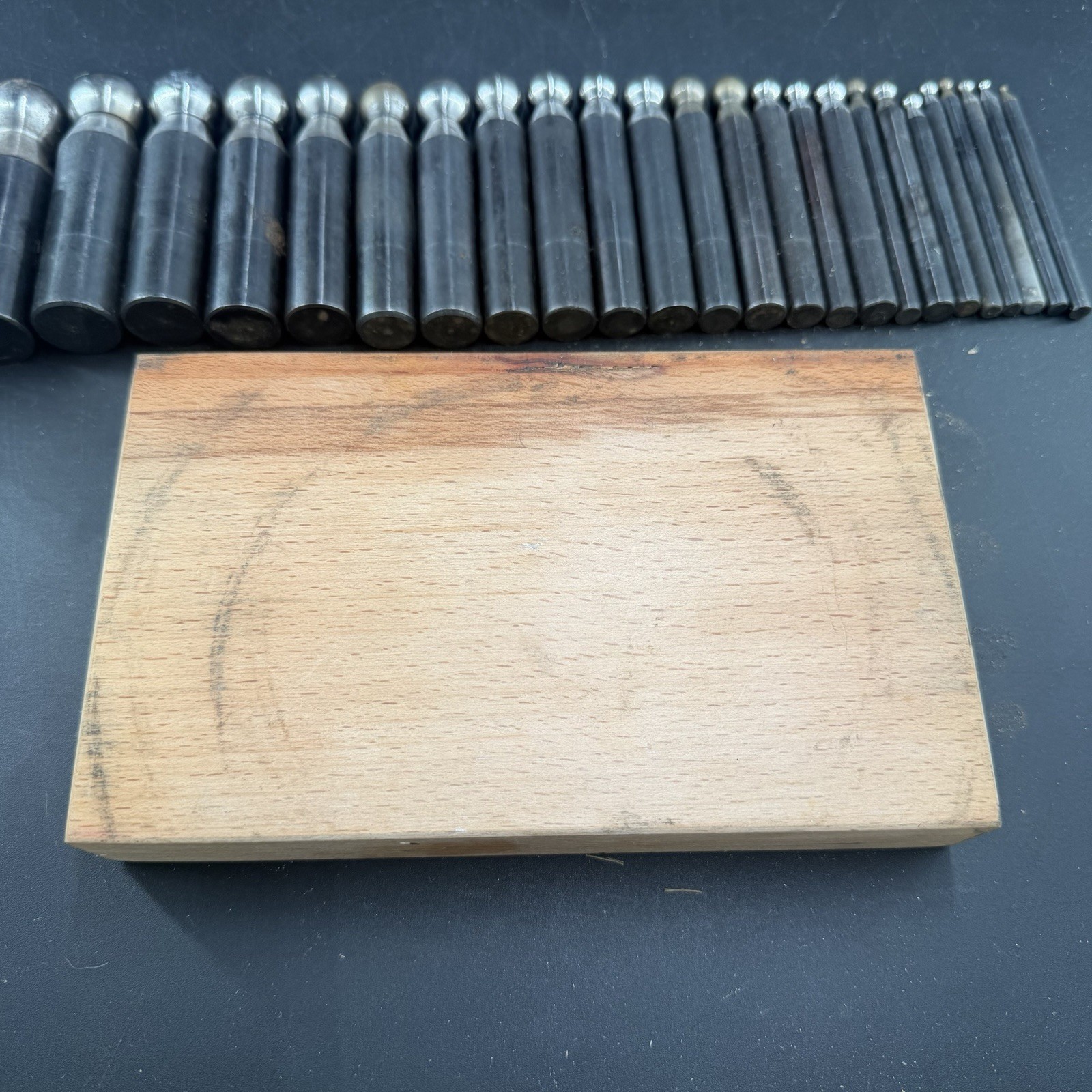 25 Piece Dapping Doming Punch Block Set 2.3 mm to 25 mm Jewelry Making Metal